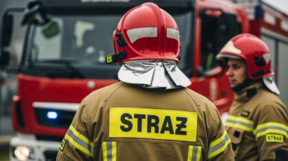 Pożar auta w Słonem: strażacy w akcji ratunkowej