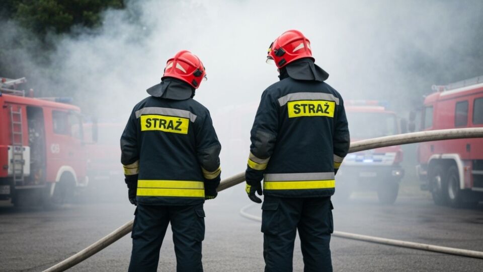 Pożar budynku gospodarczego w Słoćwinie: strażacy w akcji ratunkowej